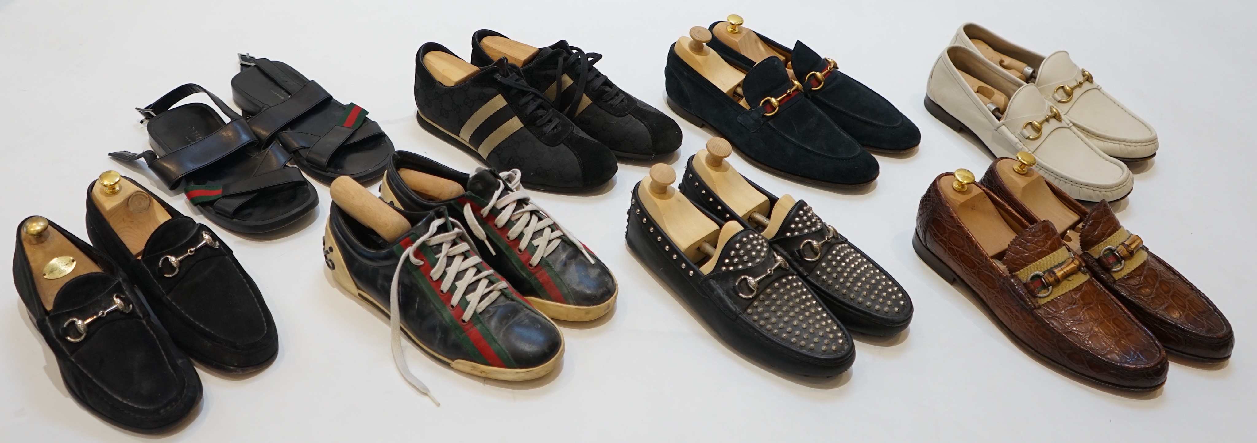 Eight pairs of Gucci gentleman's shoes